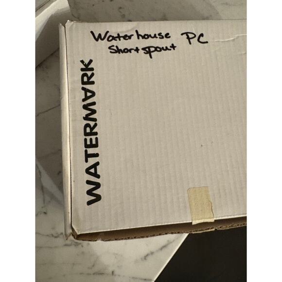 NEW Rejuvenation Waterhouse Short Spout Bathroom Faucet Widespread Cross Chrome - Picture 4 of 6